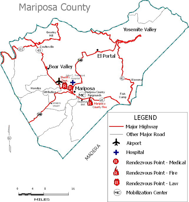 Mariposa County Map